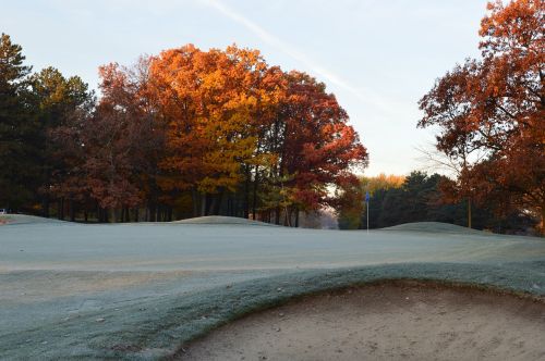 golf course autumn landscape