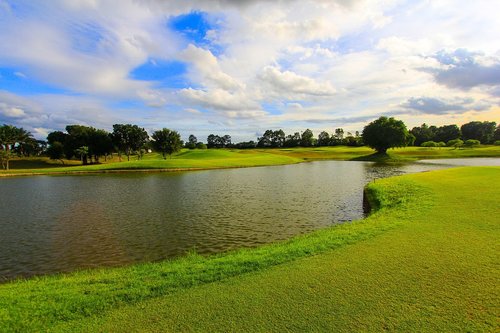 golf course  grass  sky