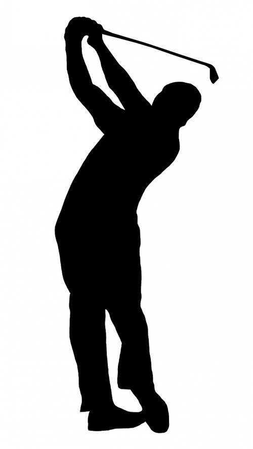 golfer silhouette swing