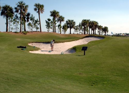 Golfer Caught In Sand Trap