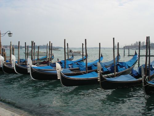 gondolas venice water