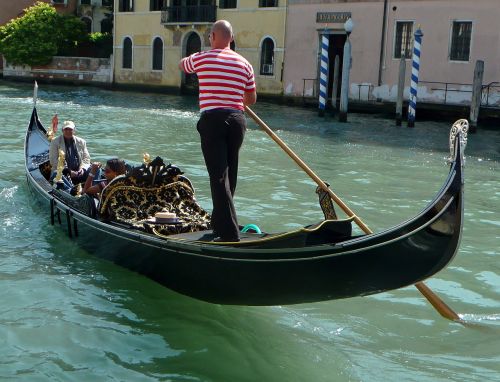 gondolier venice water