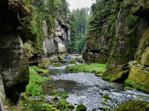 gorges in hřensko bohemian switzerland gorge