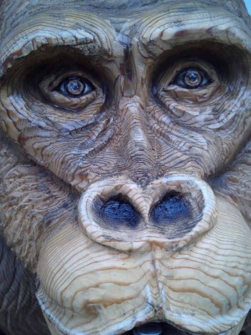 gorilla wood carving chainsaw art