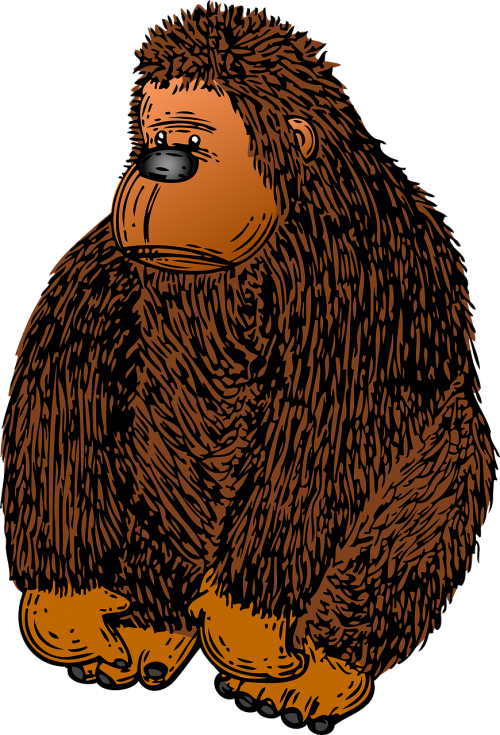 gorilla ape brown