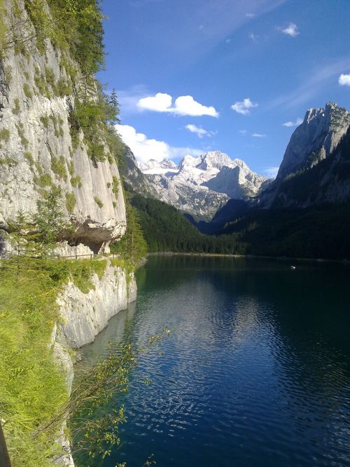 gosausee flatly panoramic view to the glacier