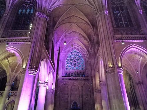 gothic church illuminated
