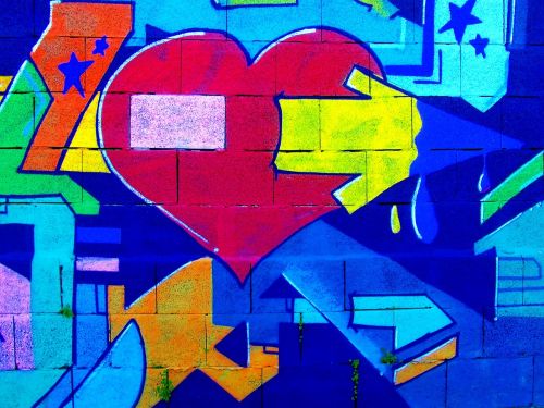 graffiti heart love