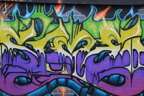 graffiti colorful purple