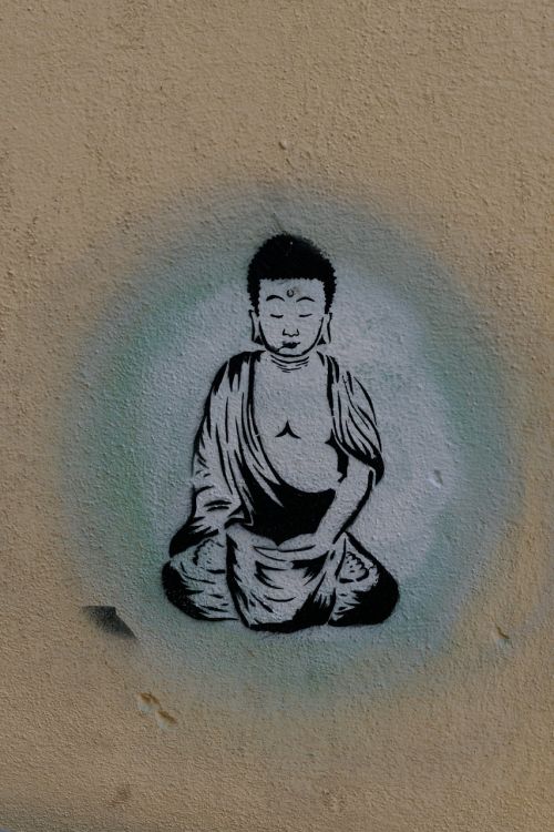 graffiti buddha yoga