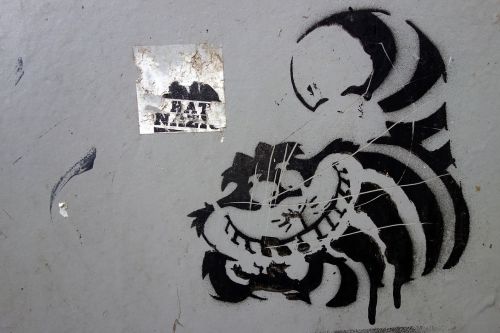 graffiti cat cheshire cat