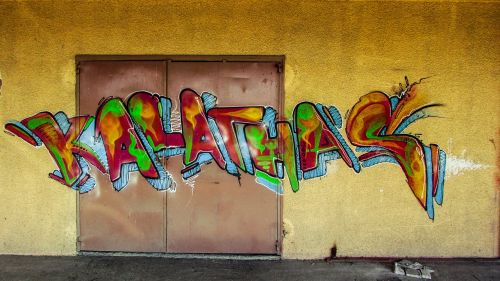 graffiti colorful door