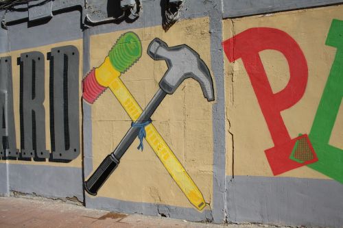 graffiti urban art hammer
