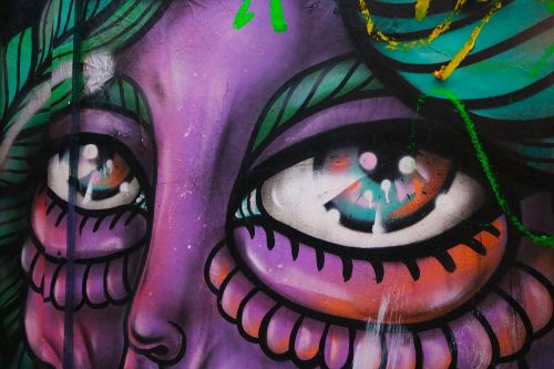 graffiti eyes person