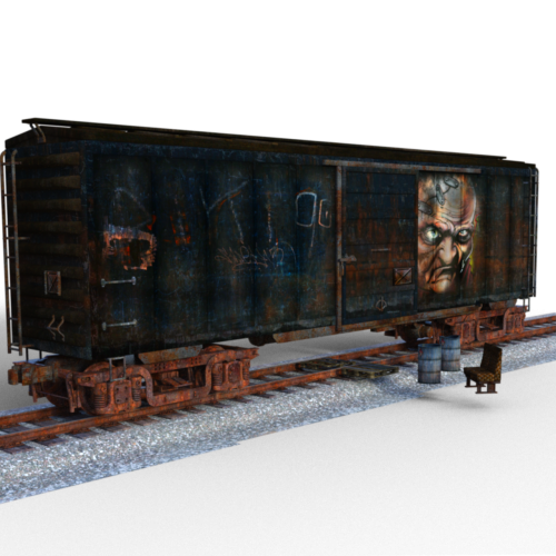 graffiti railway wagon old