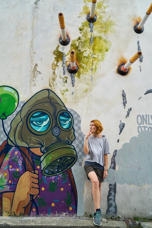 graffiti  woman  drawing
