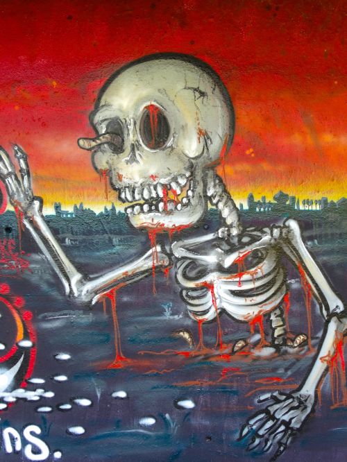 graffiti skeleton death