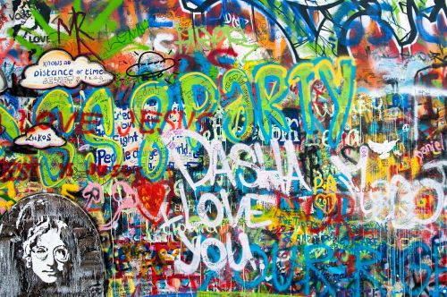 graffiti john lennon wall wall