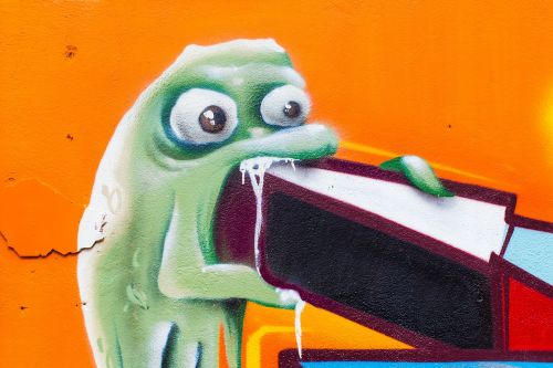 graffiti saliva hunger