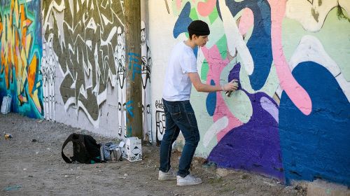 graffiti painter hipster adolescent