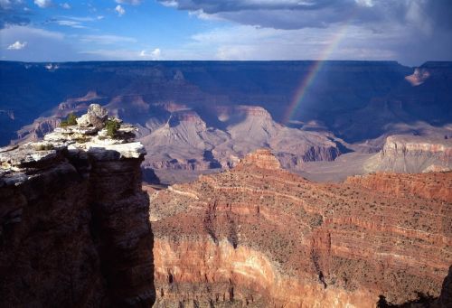 grand canyon landscape rainbow