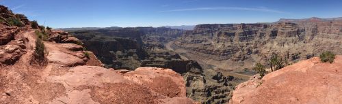 grand canyon desert panorama blue sky