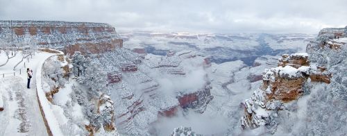 grand canyon winter snow