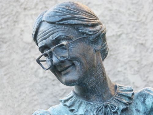 grandmother elderly woman statue