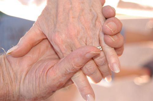 grandparents hands senior