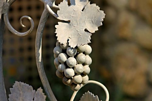 grape wine leaf metal