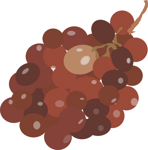 grapes red brown