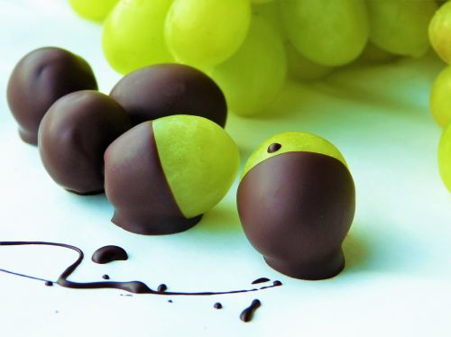 grapes green chocolate