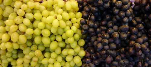 grapes white grapes blue grapes