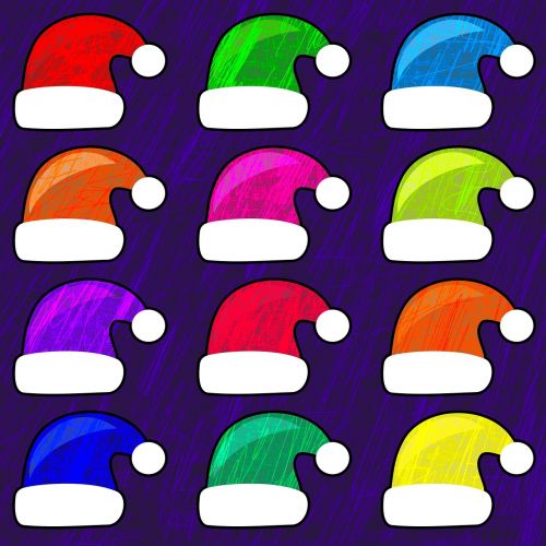 santa hats santa claus holidays