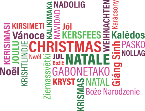 graphic christmas typographic