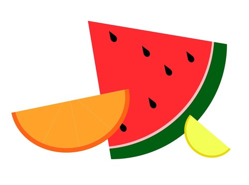 graphic  summer fruit  orange