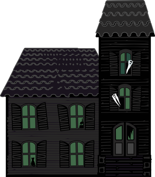 graphic  haunted house  house