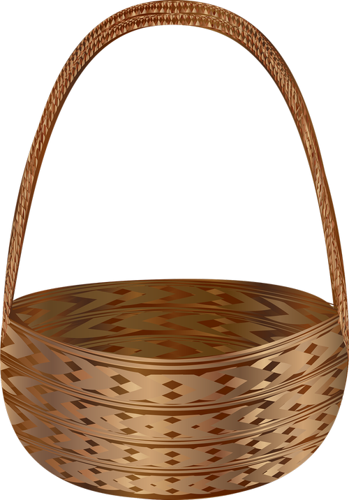 graphic  basket  woven