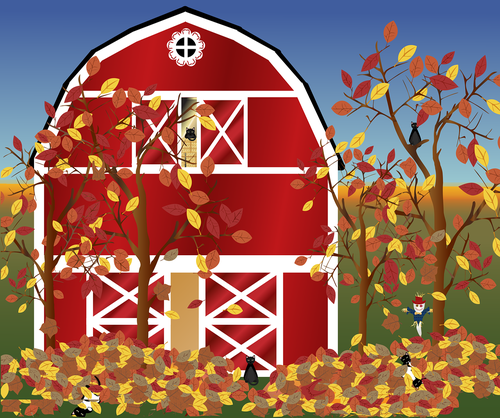 graphic  fall  farm