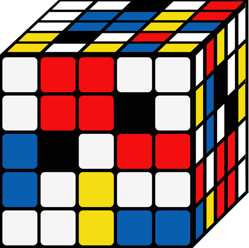 graphic  mondrian rubik's cube  mondrian