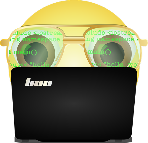 graphic  programmer smiley  emoji programmer