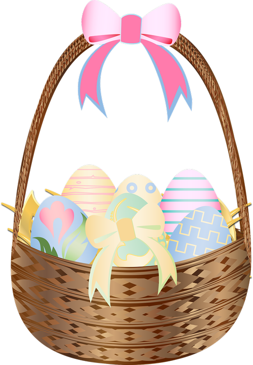 graphic  easter basket  easter eggs