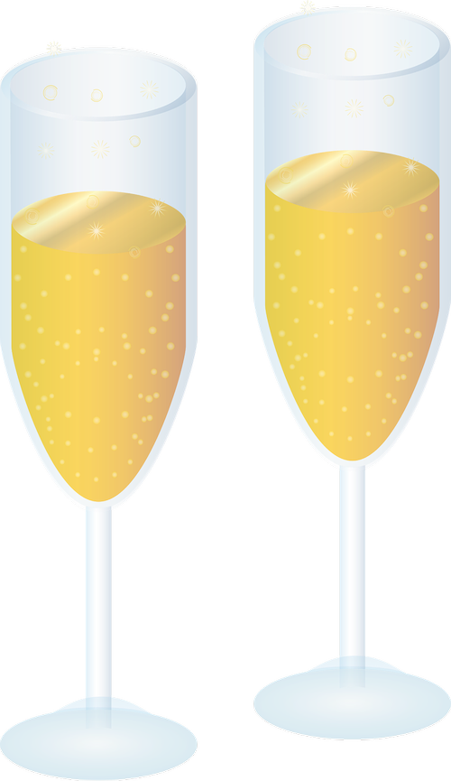 graphic  mimosa  champagne