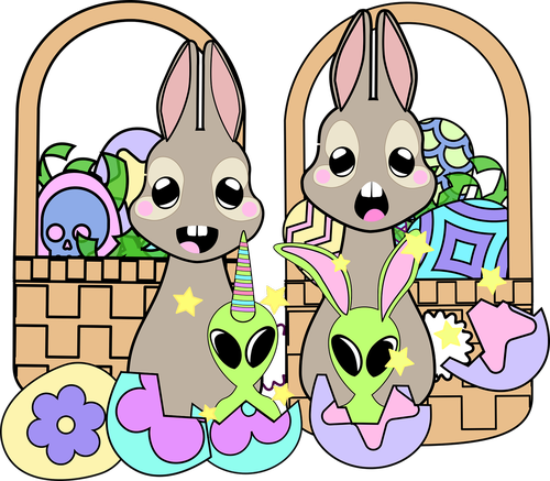 graphic  kawaii bunnies  kawaii