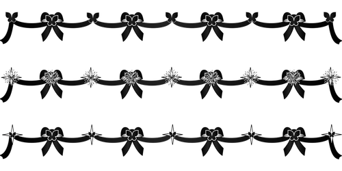 streamers clipart black and white flower