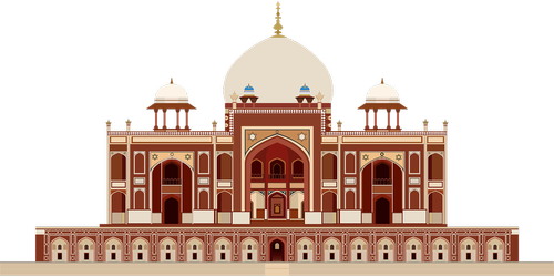 graphic  humayun's tomb  mughal architecture