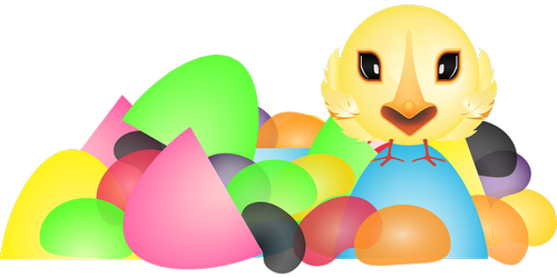 graphic  chick  plastic easter eggs