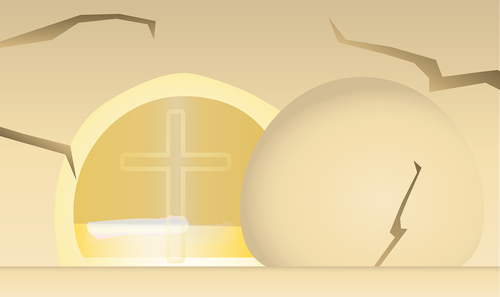 graphic  empty tomb  easter
