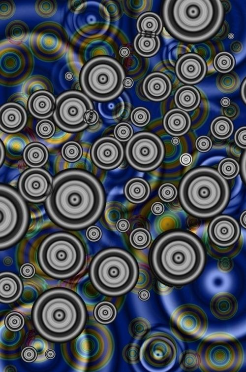 graphic art circles blue