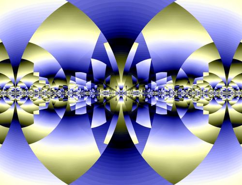 graphic art blue gold